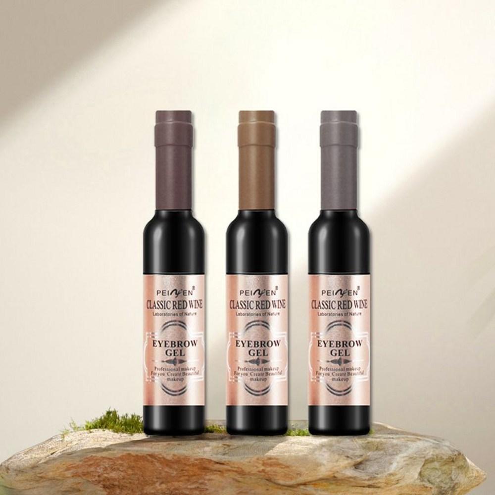 Penny Pin P6012 Бутылка красного вина слеза гель для бровей водостойкий не размазывается 3 цвета кремовый макияж для международной торговли, 02 Серо-черный