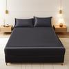 1pcs Solid Color Satin Refreshing Fitted Bed Sheet Mattress Cover Skin Friendly Breathable High End Silk Slip Twin SizeBed Sheet