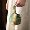 Chinese Style Teaware Storage Bag Print Small Item Pouch Teacup Drawstring Cloth Pouch Festival
