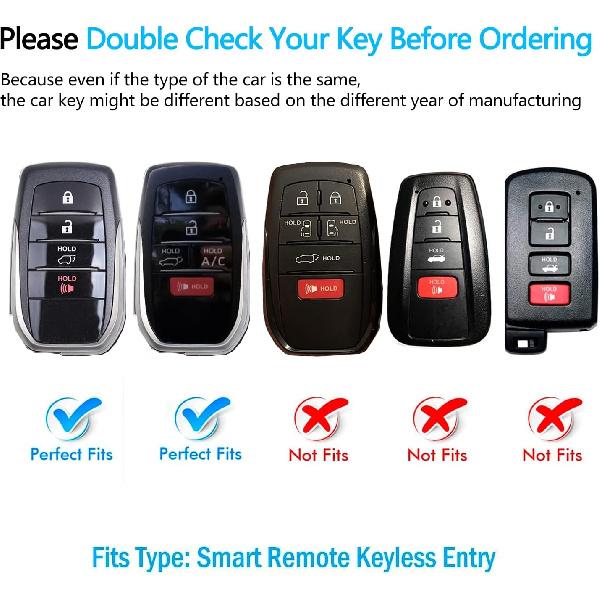 JOYEAR for Toyota Key Fob Cover with Key chain Compatible with 2025-2026 Camry 4Runner,2019-2026 Land Cruiser,Mirai,2021-2026 Venza Hilux Grand
