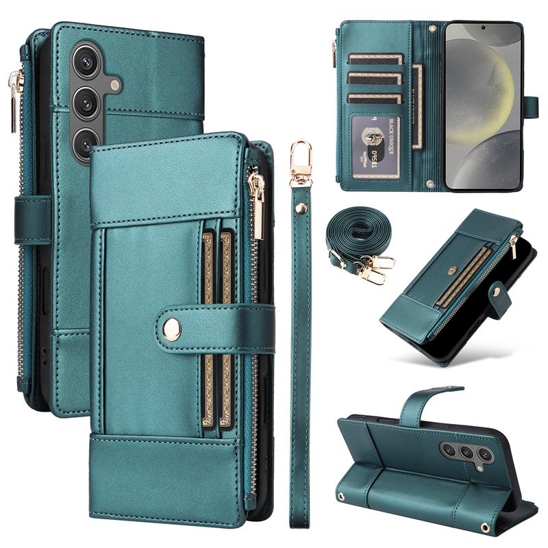 Кошелек через плечо, чехол-книжка из кожи, сумка-чехол для Samsung Galaxy S21/S22/S23/S24/S25, карманы для карт, чехол для телефона
