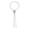 Long Tassel Imitation Pearl Necklace Flower Clavicle Chain Cross Pendant Necklace Couple