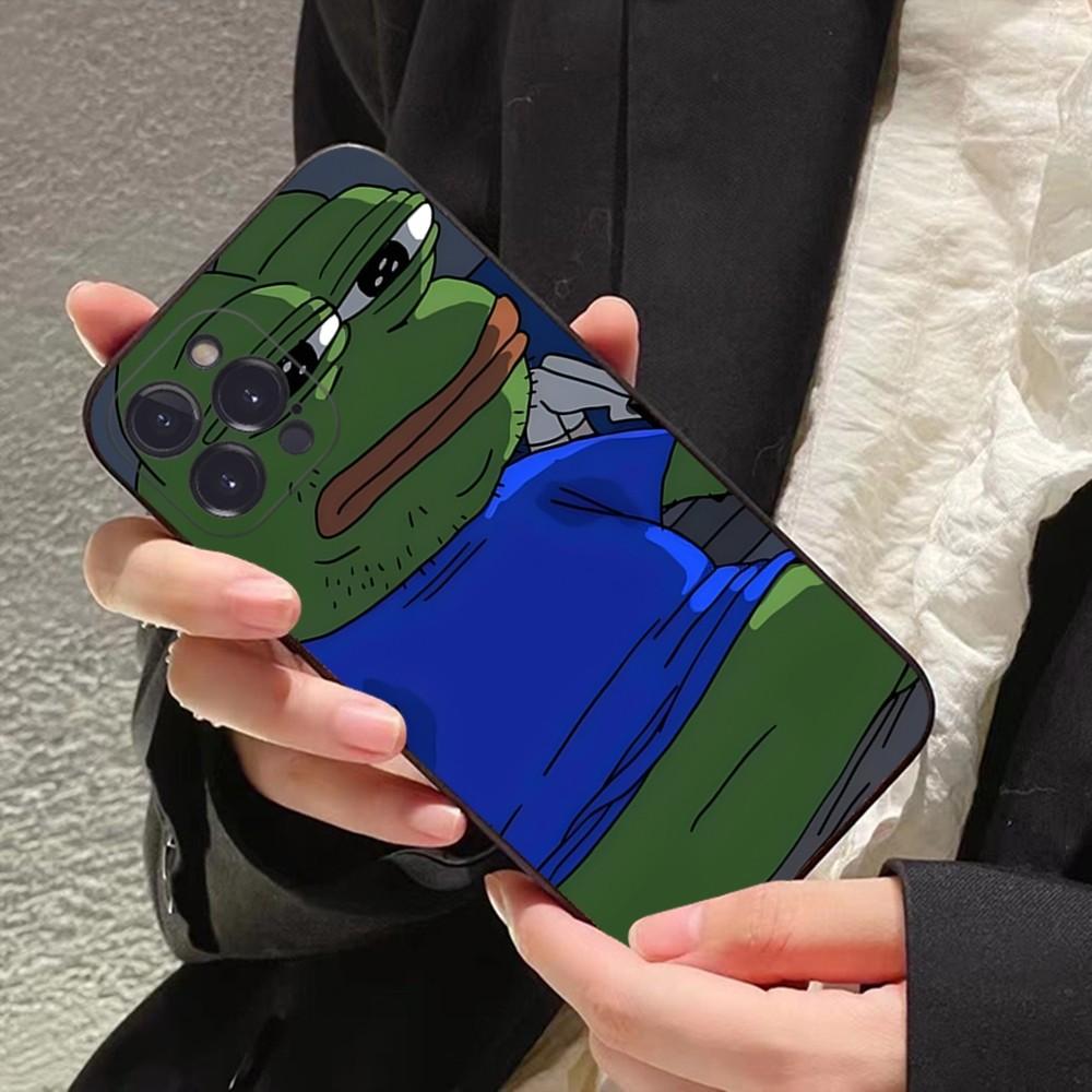 Cute Frog & Pepe the Frog Meme Print Phone Case for iPhone 17 16 15 14 13 12 11 16E Series Pro Max Plus Double Layer Protection