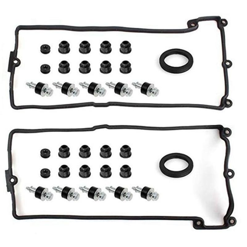 Car Engine Valve Cover Gasket Set L+R 11127513194 11127513195 For Bmw 545I 550I 645Ci 750Li X5 Replacement Parts 2PCS