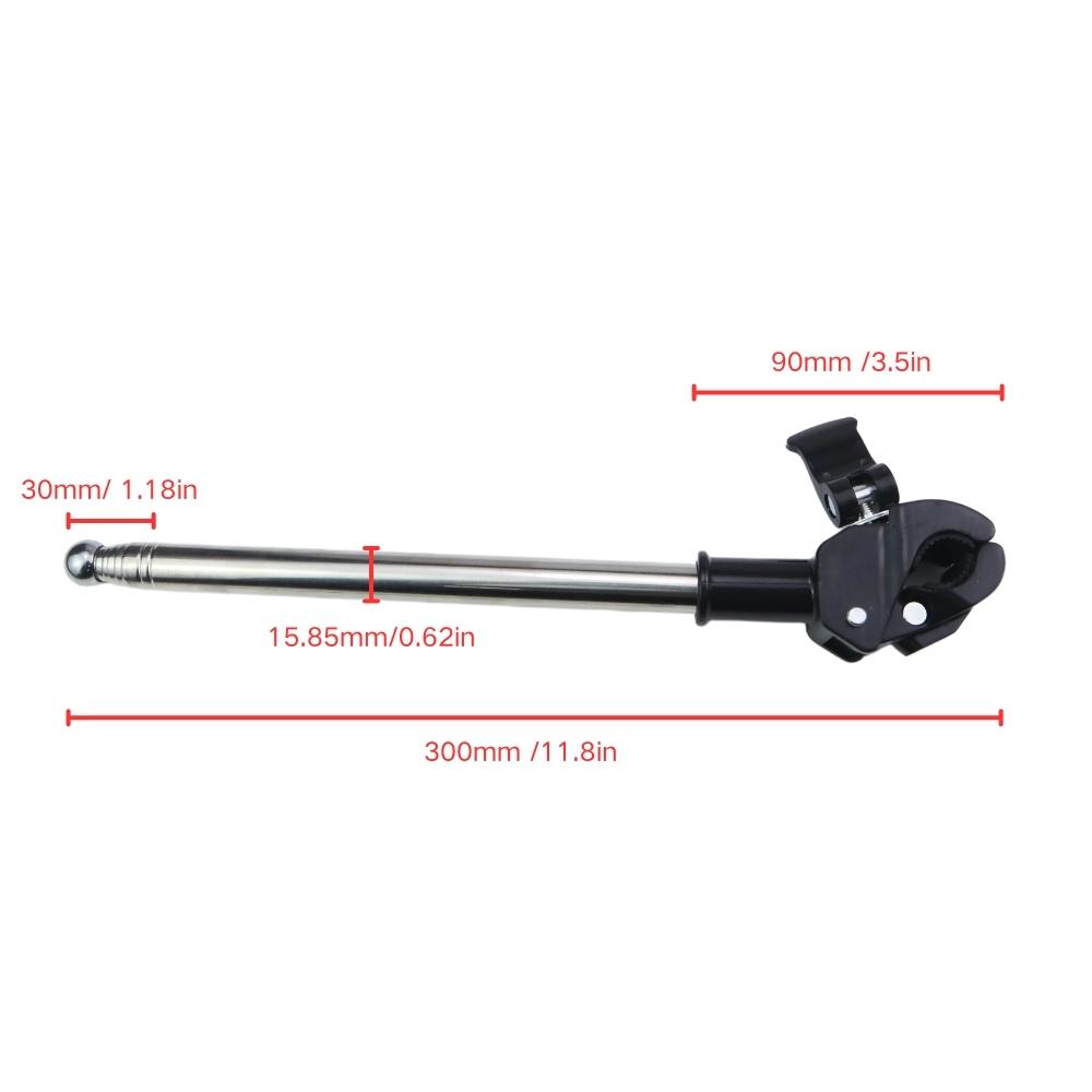 Retractable Stainless Steel Flag Support Pole 120cm With Fast Release Clamp For Motorcycle ATV Outdoor Riding Accessories