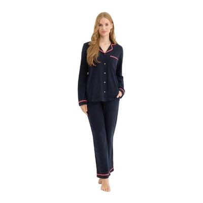 Chelsea Peers Womens/Ladies Wavy Contrast Trim Long Pyjama Set