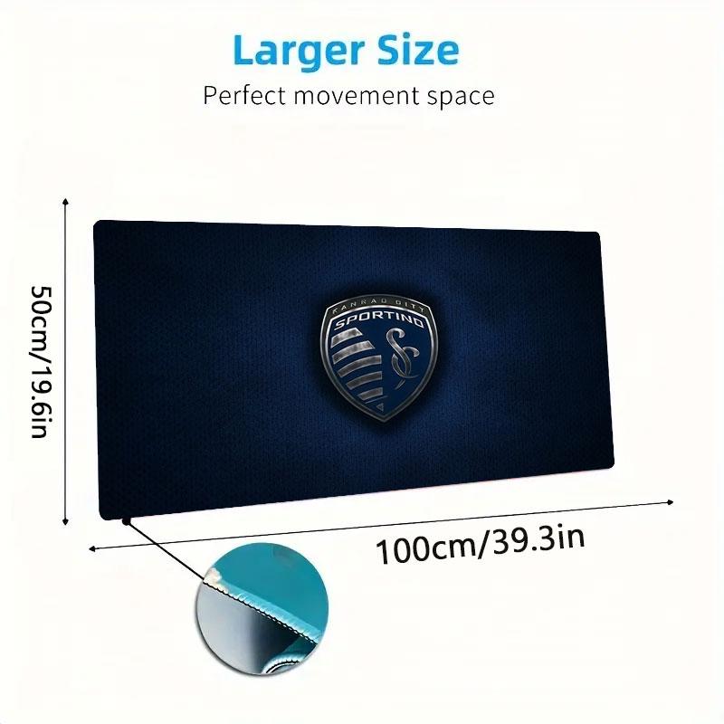 Sporting Kansas City Коврик для мыши большого размера Большая игровая подставка для стола Нескользящий Коврик для ноутбука Планшета Большой коврик для мыши XXL Игровой коврик для мини-ПК С заблокированным краем