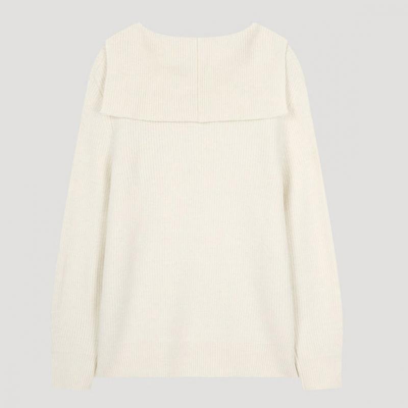 Она S miSS Шерстяной пуловер с вязаным воротником-матроской SSkpoo41110 Iv