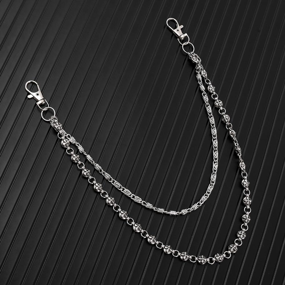 A Harajuku-Style Street Hip-Hop Denim Chain, Personalized Punk-Style Double-Layer Waist Chain, Unisex Accessory