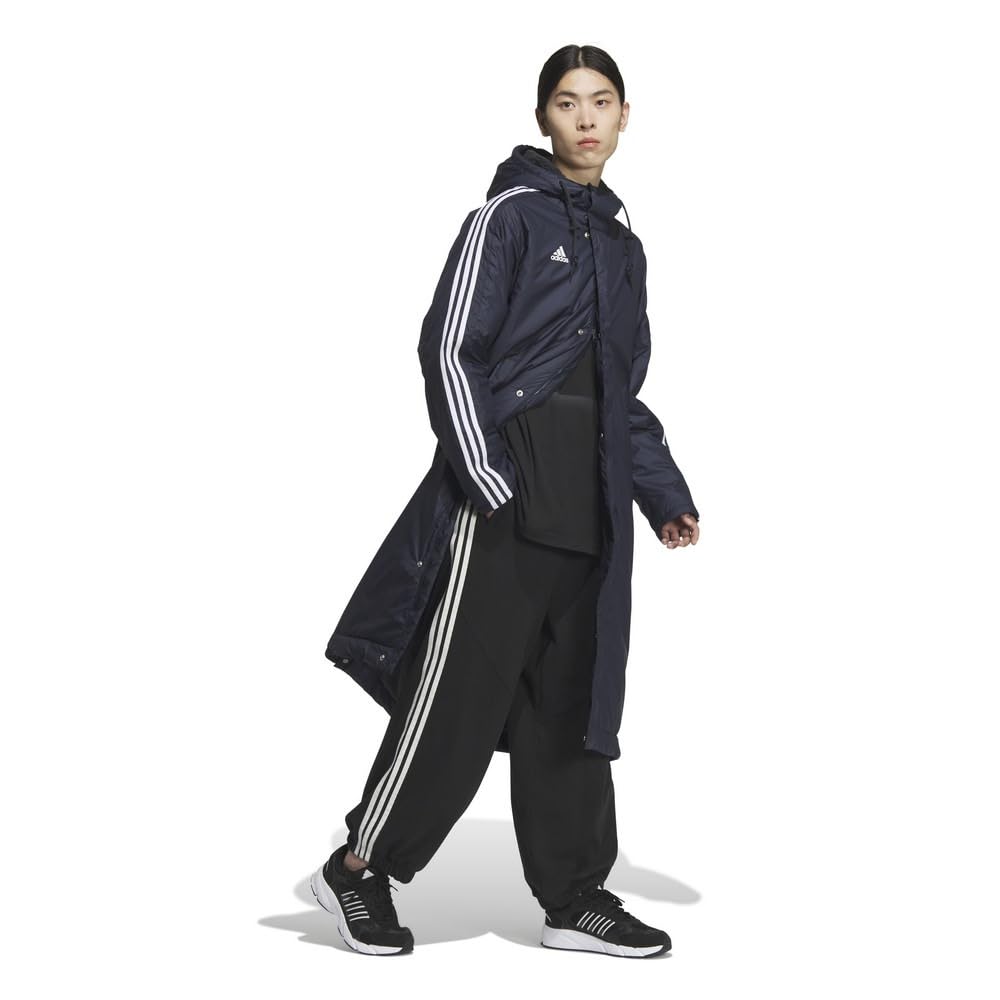 Adidas Long Boa Legend Ink Размер M Мужское пальто с 3 полосками, KWX71, (JG8513),