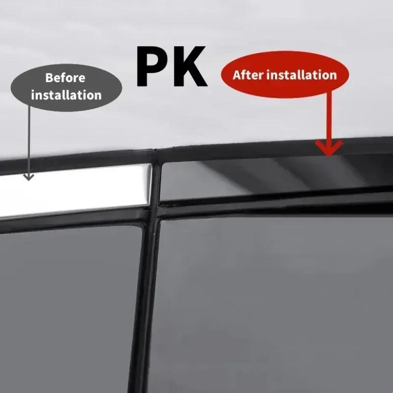 Stickers Bright Black Auto Window Edge Protector Trim Car Body Door Anti-scratch Protection Strip Chrome Styling Decorative