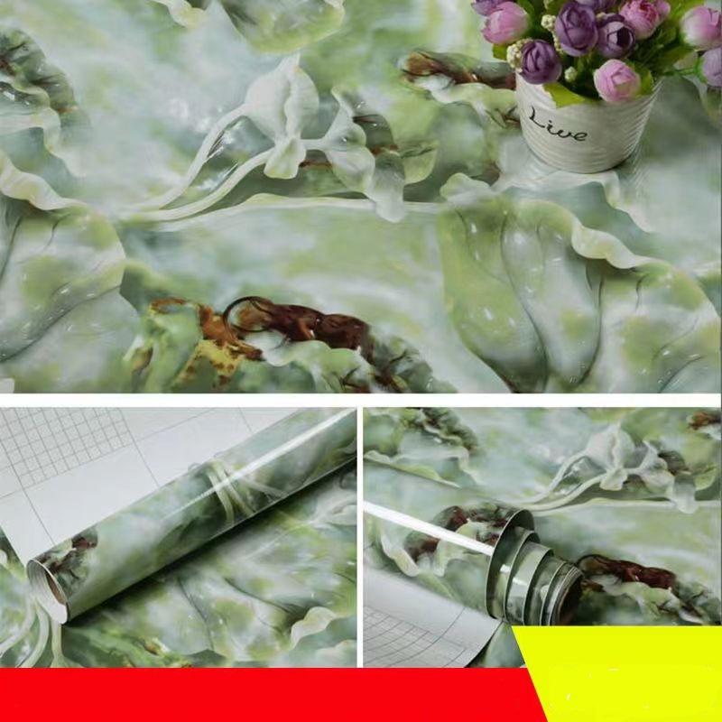 5-метровые 3D мраморные обои и обои Наклейки на стены ПВХ Винил Водонепроницаемые 3D самоклеящиеся обои для настенного стола Гостиная Домашний декор