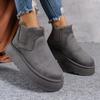 Women's Snow Boots   Short Tube Thick Sole Thickened Cotton Shoes a Step Plus Velvet Autumn and Winter Fashion Short Boots