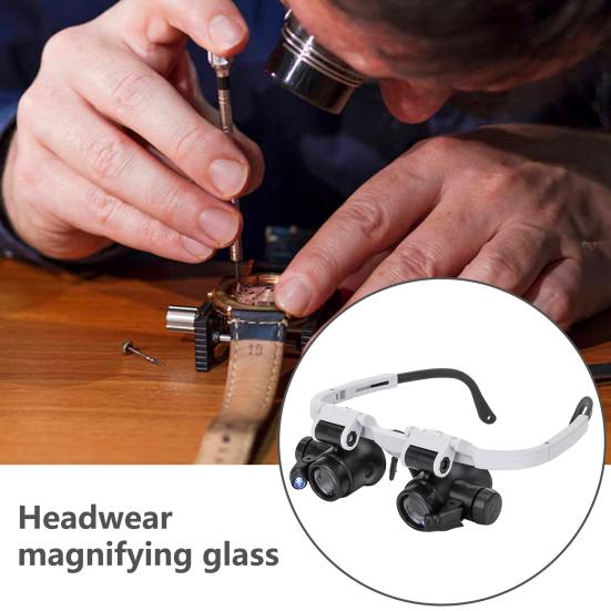 Увеличительное стекло, 2 светодиодные лампы для обслуживания, акриловая оптическая линза, гравировальная печать, увеличительное стекло, товары для дома