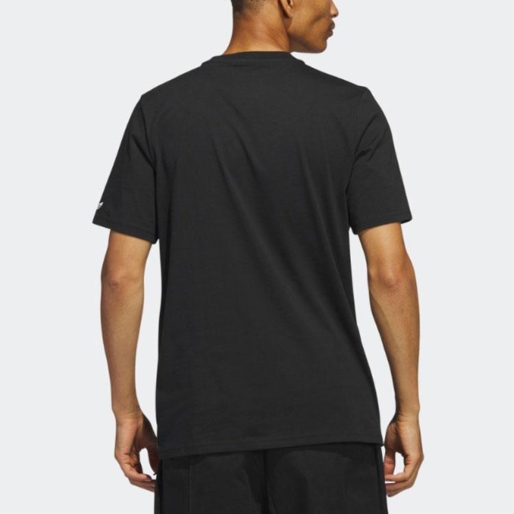 Adidas Originals T Shirts Men's Black Crew Neck Moderate Straight Fit HS3039