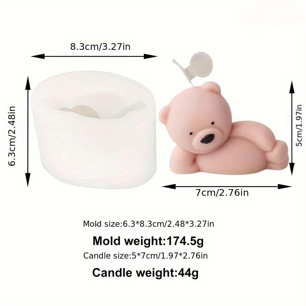 Силиконовая форма для свечей в виде плюшевого мишки, изготовление ароматерапевтических свечей, 3D-формы для рисования животных, формы из гипсовой смолы, подарки на день рождения, принадлежности для вечеринок
