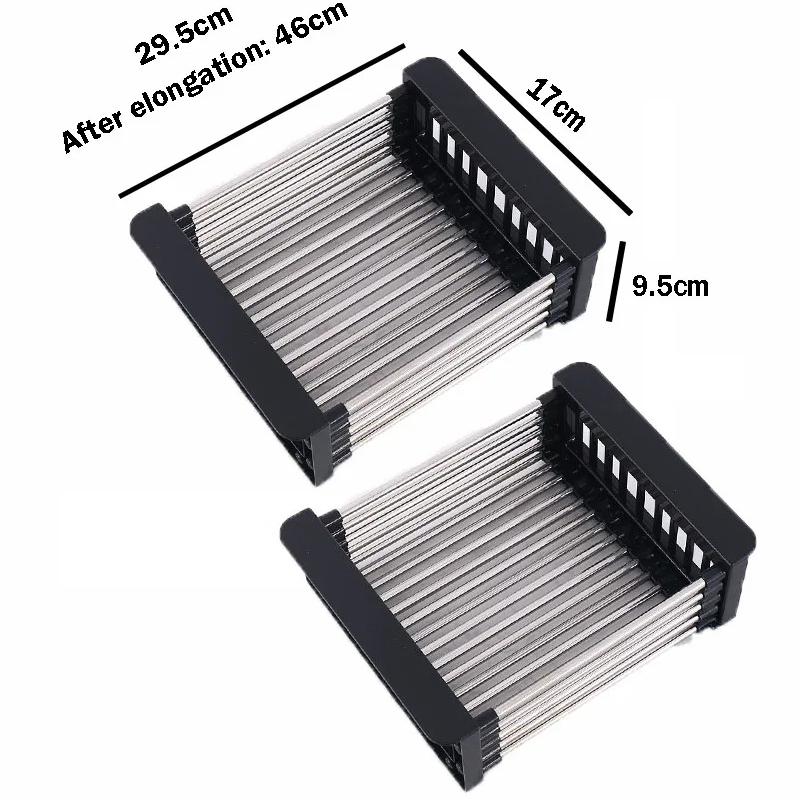 Подставка для кухонной мойки, регулируемая полка для сушки посуды из нержавеющей стали, держатель для тарелок, мисок, органайзер для посуды, сушилка для фруктов и овощей