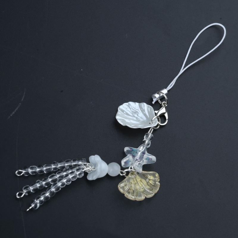 Y2k Phone Chain Tassels Star Jellyfish Pendant Keychain Phone Charm Strap Lanyard Bag Backpack Ornament Car Key Holder