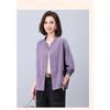 Women's Cardigan Solid Color Round Neck Long Sleeve Sweater Cardigan Jacket Loose Casual Fashion Top