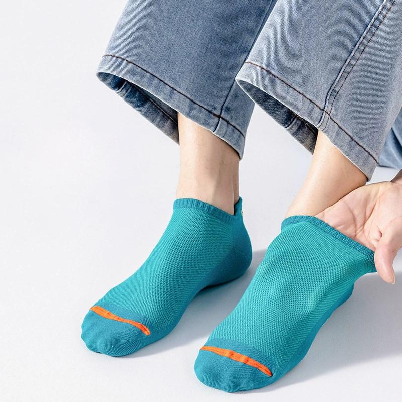 10 пар женских носков со смайликом, качественные дышащие хлопковые носки с низким верхом, повседневные спортивные, износостойкие, нескользящие, для улицы и всего сезона