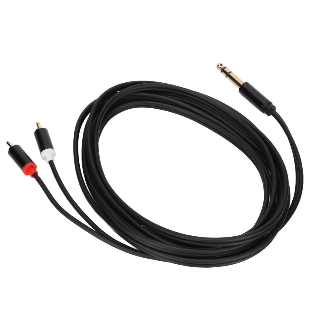 6.35mm to 2 RCA Cable Gold Plated Series 1 4 Inch to 2 RCA Male Stereo Audio Adapter Y Splitter RCA Cable