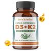 Биологически активная добавка Витамин D3 + K2, С органической спирулиной, 120 капсул в бутылке