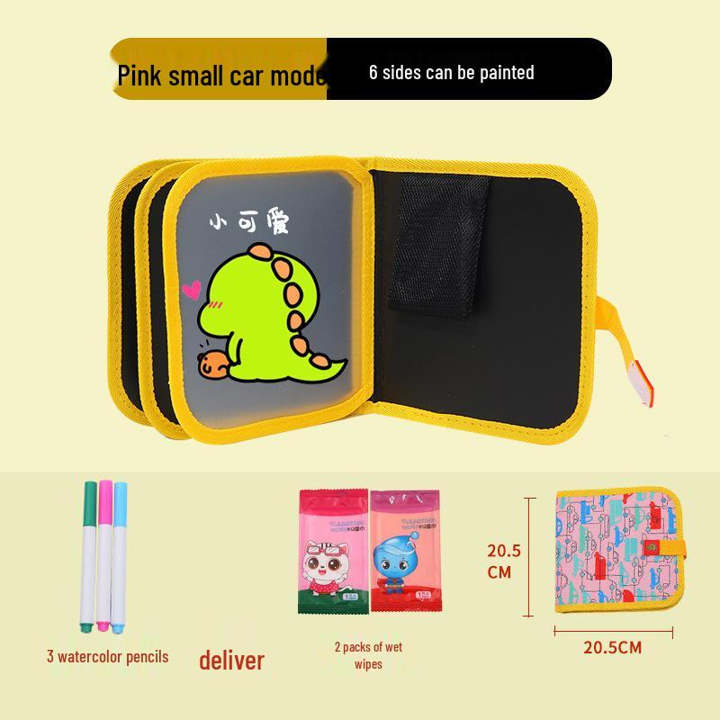 Erasable Children's Cartoon Watercolor Chalk Drawing Board & Coloring Book