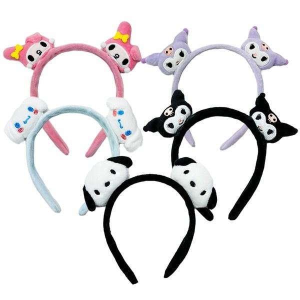 Двойная повязка на голову Sanrio, обе повязки для кукол, меховая повязка для волос с булочкой из корицы, милая повязка на голову, Почако Куроми, повязка для волос My Melody, мероприятие в детском саду