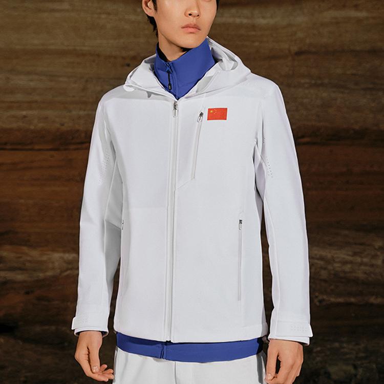 Anta Champion All-Weather Series куртка с капюшоном и вышивкой национального флага мужская куртка 152310623-1