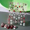 3 Sheet of Christmas 5D Nail Art Stickers Snowman Santa Claus Elk Pattern Self-adhesive Decals for DIY Manicure