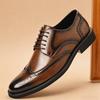Дизайнерские Новые Мужские Остроносые На Шнуровке Коричневые Из Искусственной Кожи Свадебные Оксфорды Броги Мужская Формальная Обувь Zapatos Hombre