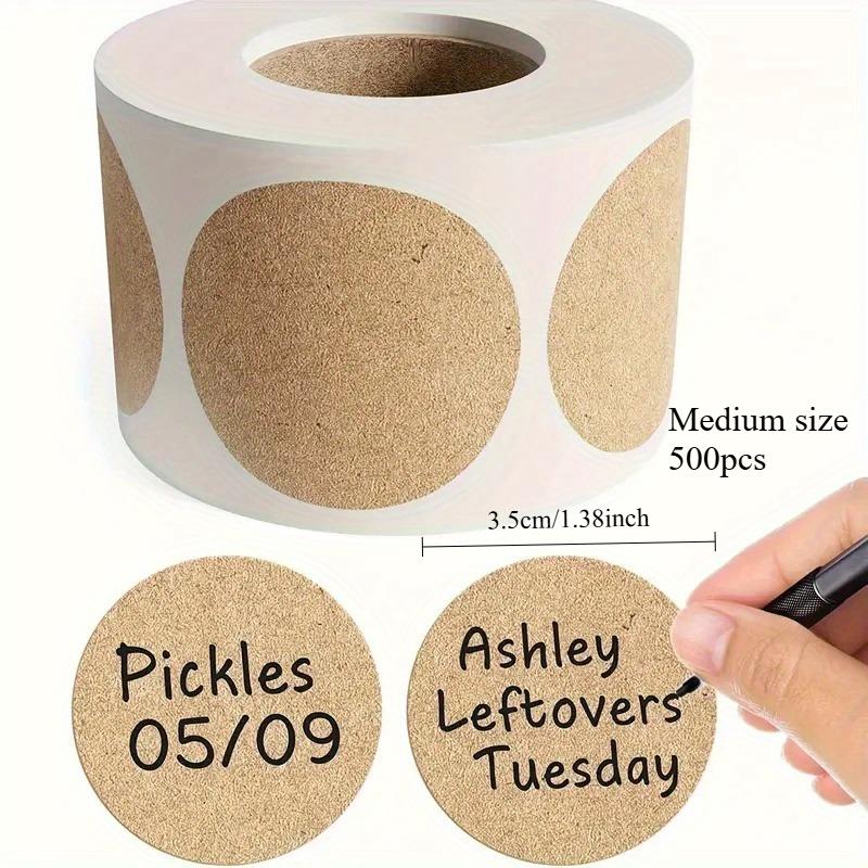 500 Kraft Paper Sticker RollPackaging and Label Stickers for JewelryCrafts and Canned Products Adhesive Label Packaging Supplies
