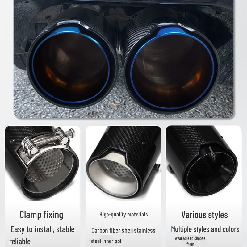 BMW M5 F90 Rear Quad Exhaust System - Carbon Fiber MP Style Tailpipe Muffler.