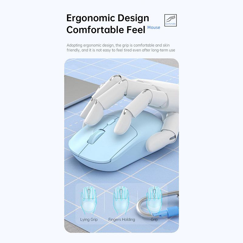 Bluetooth Wireless Mouse with USB Rechargeable Mouse for Computer Laptop PC Gaming Mouse Gamer 2.4 GHZ