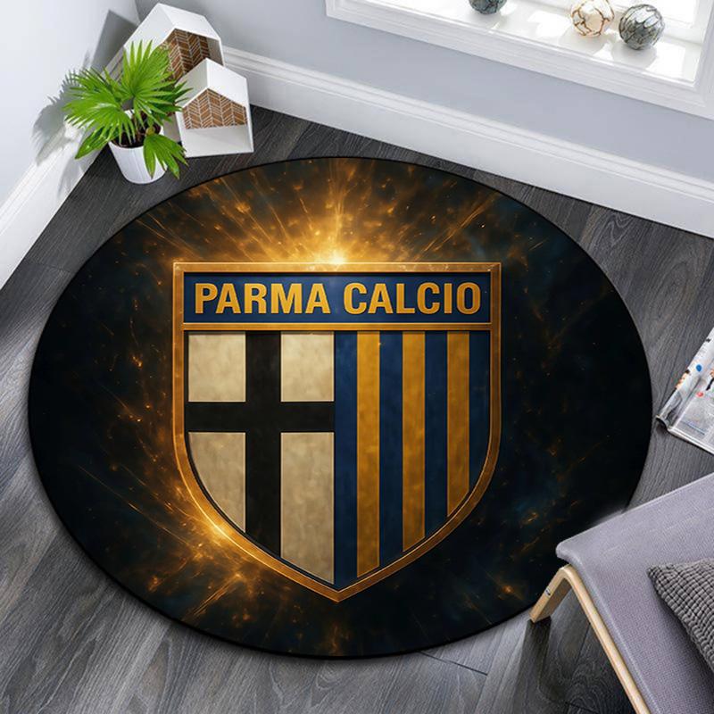 Parma Calcio,Round Area Rug,Carpet Rug for Living Room Bedroom Sofa Playroom Decor,Non-slip Floor Mat