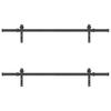 Sliding Door Hardware Set 152.5 cm Steel Black