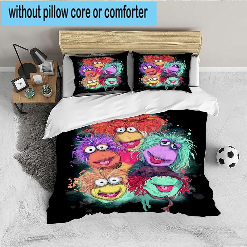 Muppet Show: Friendship Adventure 3PCS Bedding set,Ideal for 1pc Duvet Cover And 2pcs Pillowcases Perfect for Fan gift,Ideal for Bedroom, Dormitory