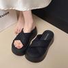 Muffin Thick-soled Heightened Cross-strapped Cool Slippers Women's Summer Wear Spring New Beach Sandals