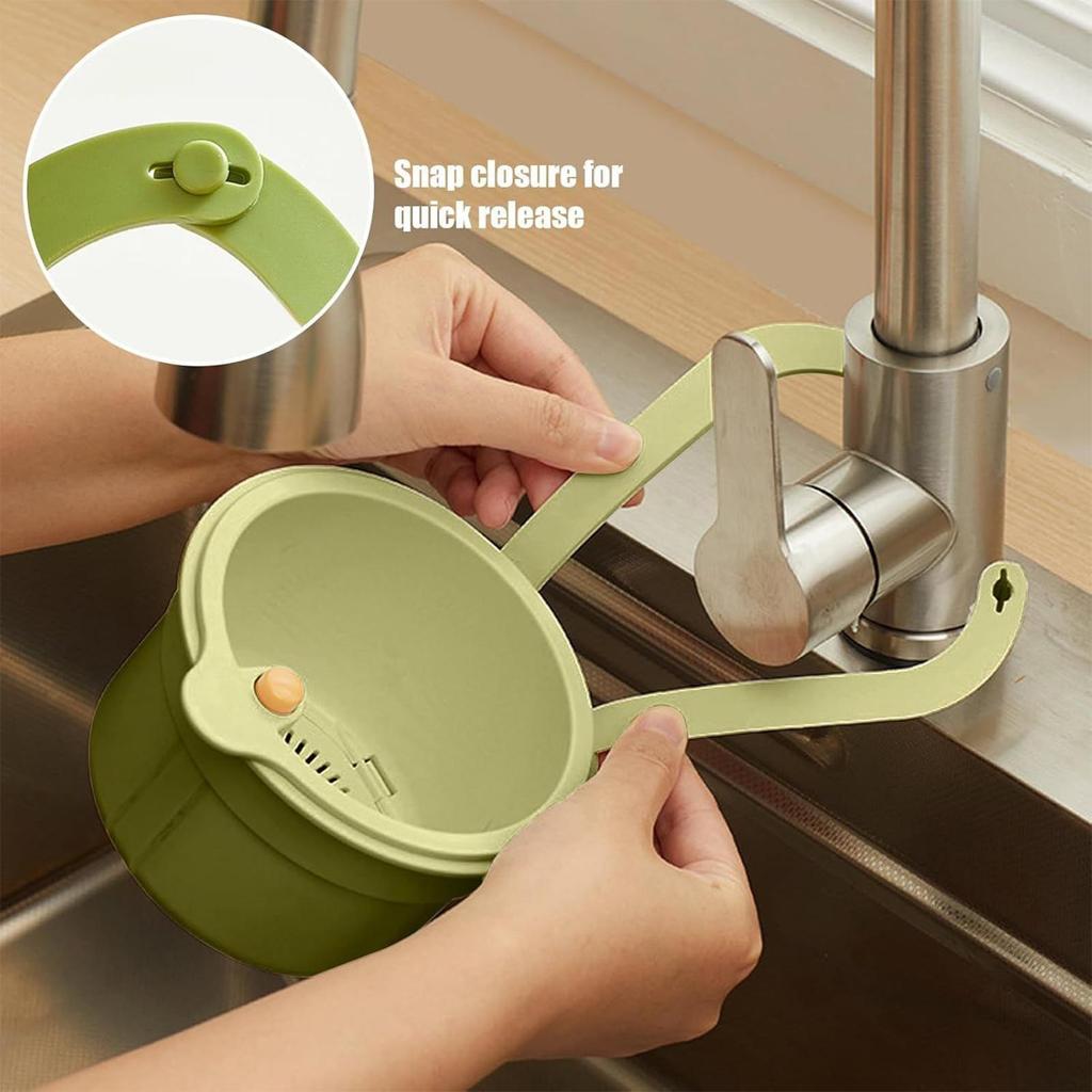 Creative Sink Hanging Strainer Basket Openable Bottom Cover Detachable Kitchen Garbage Filter daily fruit cleaning water basket