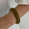 SHIXIN 3 Style Retro Brown Green Thick Resin Acrylic Bracelet for Women Minimalist Round Stackable Bangle Bracelet Party Jewelry