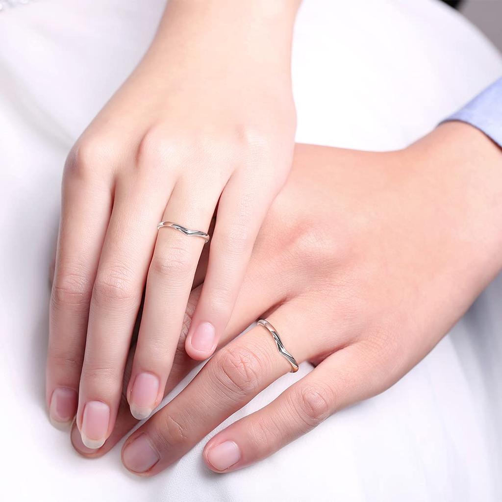 FANCIME Platinum Ring for One Size Fits Sizes Perfect for and Gift Wrapping Included Women, V-Shaped, Most, Pt950, 9-15, Adjustable, Simple,