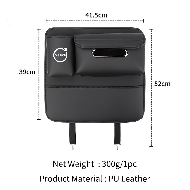PU Leather Multifunctional Car Stickers Bag Half-Cover Anti-Kick Mat Pad For Volvo T6 S60 C70 XC40 V40 XC70 V70 S40 AWD V90 S90