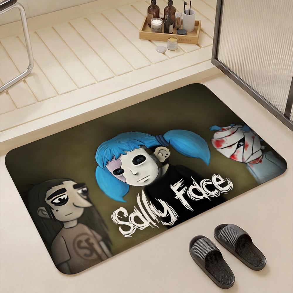 Персонажи Mystery Game Sally Face Коврик для пола Эко Фланелевый коврик для двери Нескользящий Без запаха Внутренний ковер для пола Мягкий короткий плюш Домашний коврик
