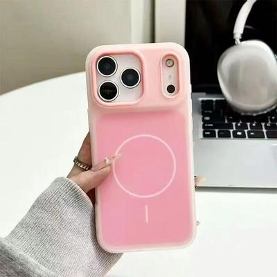 Канди-цвет 2-в-1 Магнитный Чехол-зарядка для Телефона Для Для Iphone 17 16 15 14 13 12 11 17 Pro Max Plus Для Матовый Прозрачный Чехол