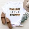 (Asian Size) Tee Top Women Love Letter Trend Cute Style Clothing Print Fashion T Shirt Woman Female Short Sleeve Graphic T-shirts