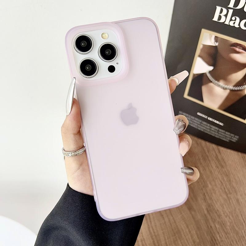 Матовый прозрачный чехол для телефона iPhone 16 15 Pro 14 Plus 13 12 Pro Max 11 ударопрочный мягкий TPU тонкий однотонный цветной чехол на заднюю панель