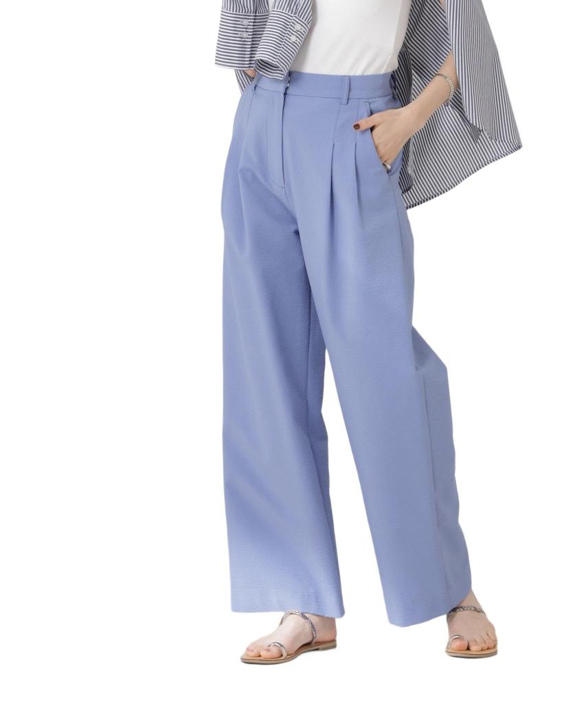 Nano Universe Soccer Tuck Wide Pants Be Paired with Other Size F Women's (Can Items) (110), Blue, 673-5127323