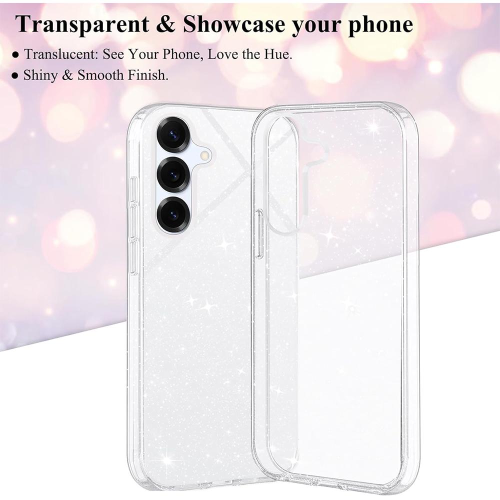 Блестящий чехол для Samsung Galaxy S25 Edge S24 FE S23 Ultra S22 Plus S21 S20 A56 5G A55 A36 A26 A16 A06 A35 A25 A15 A14 A34 A54 Аксессуары для чехла телефона