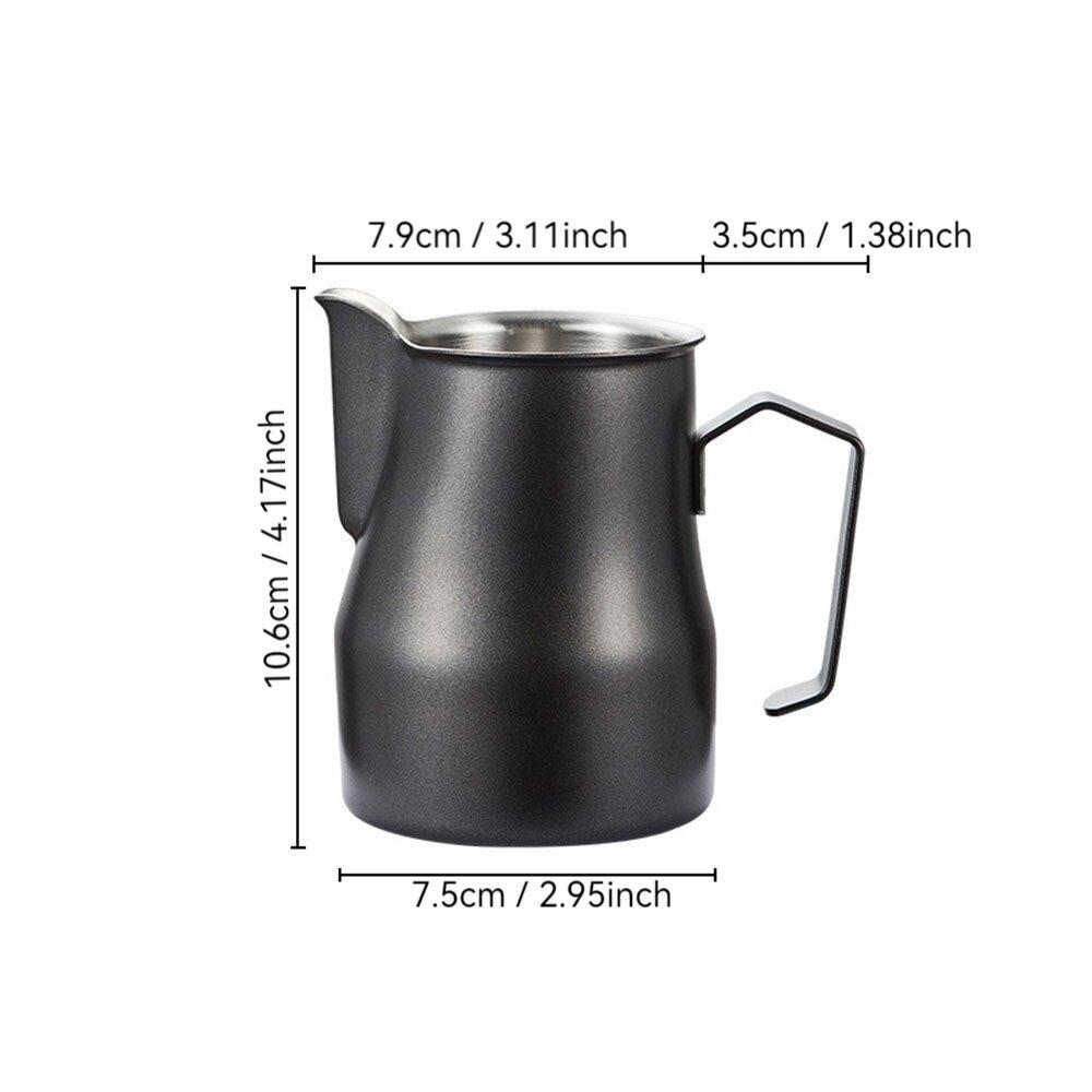 1 шт. Питчер для вспенивания молока, Чашка из нержавеющей стали для вспенивания молока со шкалой, Питчер для приготовления на пару молока, Латте-арт, Капучино, Кофе Эспрессо