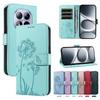Магнитный чехол-книжка с тиснением "Одуванчик" для Coque Redmi Note 15 14 13 12 Pro Plus 12S 14S | Премиум чехол с узором под кожу Funda